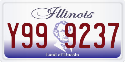 IL license plate Y999237