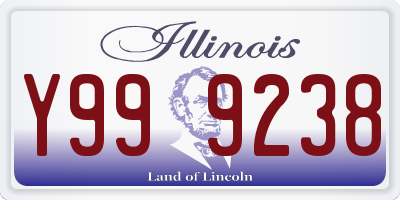 IL license plate Y999238