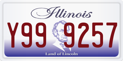 IL license plate Y999257