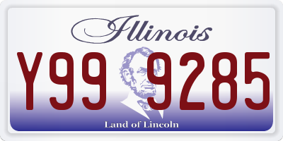 IL license plate Y999285