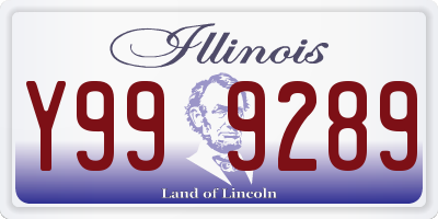 IL license plate Y999289