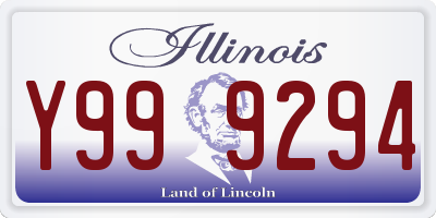 IL license plate Y999294