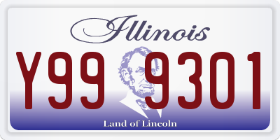 IL license plate Y999301