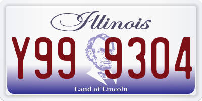 IL license plate Y999304
