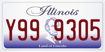 IL license plate Y999305