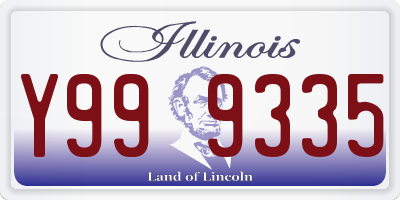 IL license plate Y999335
