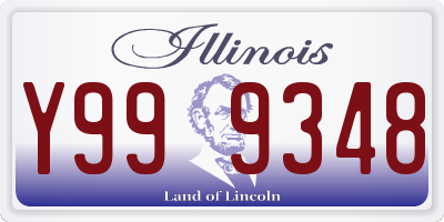 IL license plate Y999348