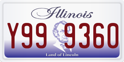 IL license plate Y999360