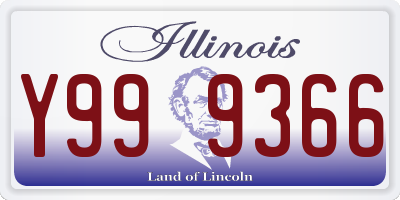IL license plate Y999366