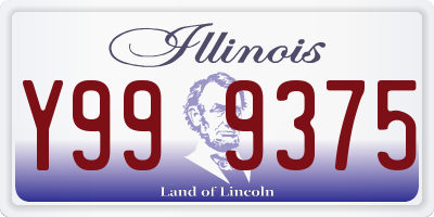 IL license plate Y999375