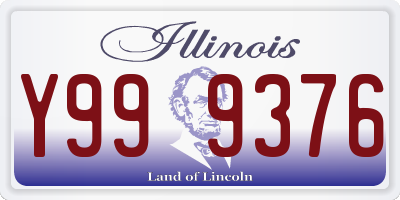 IL license plate Y999376