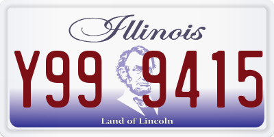 IL license plate Y999415