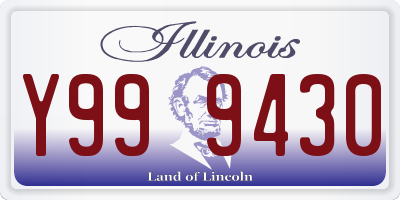 IL license plate Y999430
