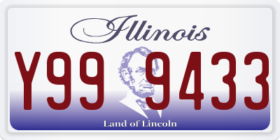 IL license plate Y999433