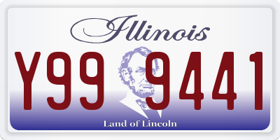 IL license plate Y999441