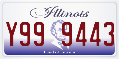 IL license plate Y999443