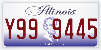IL license plate Y999445