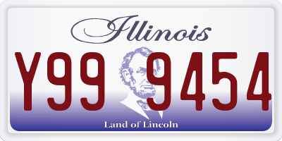 IL license plate Y999454