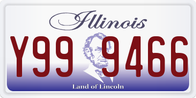 IL license plate Y999466