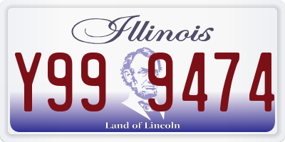 IL license plate Y999474