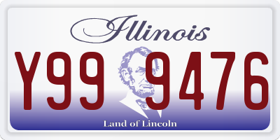 IL license plate Y999476