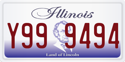 IL license plate Y999494