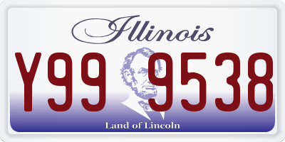 IL license plate Y999538