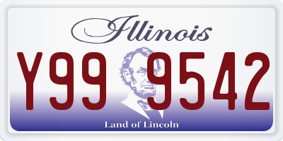 IL license plate Y999542