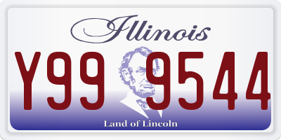 IL license plate Y999544