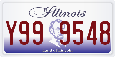 IL license plate Y999548
