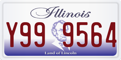 IL license plate Y999564