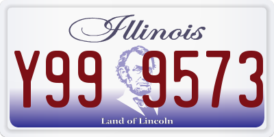 IL license plate Y999573
