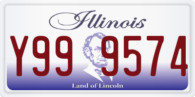 IL license plate Y999574