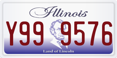 IL license plate Y999576