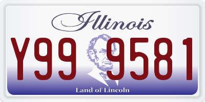 IL license plate Y999581