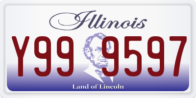 IL license plate Y999597