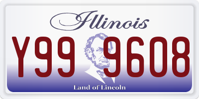 IL license plate Y999608