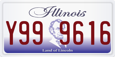 IL license plate Y999616