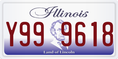 IL license plate Y999618