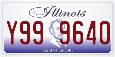 IL license plate Y999640