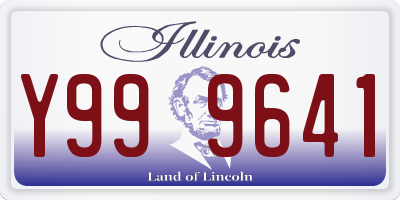 IL license plate Y999641