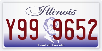 IL license plate Y999652
