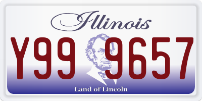IL license plate Y999657