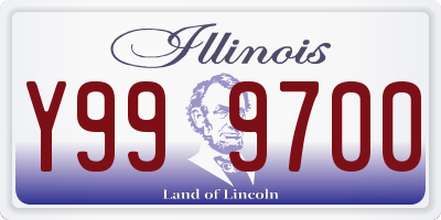 IL license plate Y999700
