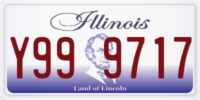 IL license plate Y999717