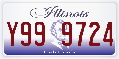 IL license plate Y999724