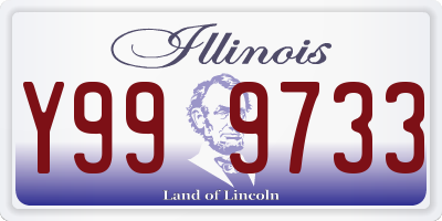 IL license plate Y999733