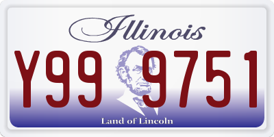 IL license plate Y999751