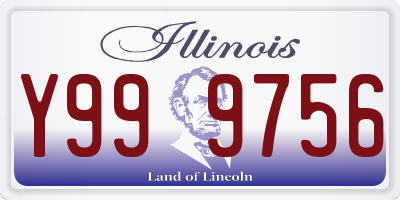 IL license plate Y999756