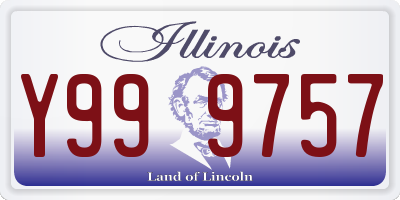 IL license plate Y999757